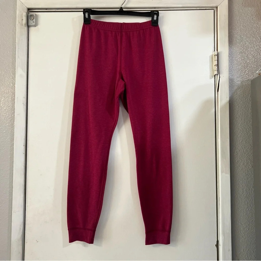 Patagonia Girls Base Layer Pants Capilene 3 Midweight Berry Pink Large 12 - Picture 2 of 8